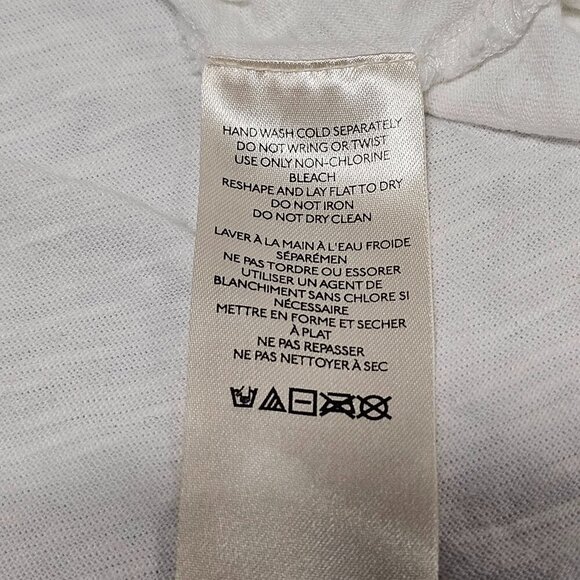 Free People Rendezvous Lace Trim Top Blouse Women Size S White/Black - Picture 14 of 15